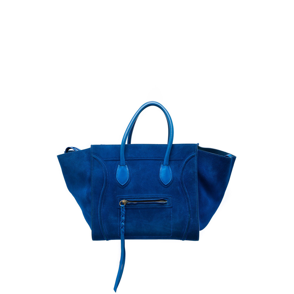 Pre-Loved Celine Medium Suede Phantom Luggage Tote - Picture 1 of 6